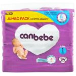 Canbebe Diapers New Born | Size 1 | 84 Pcs
