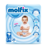 Molfix Diapers Large | Size 4 | 25 Pcs
